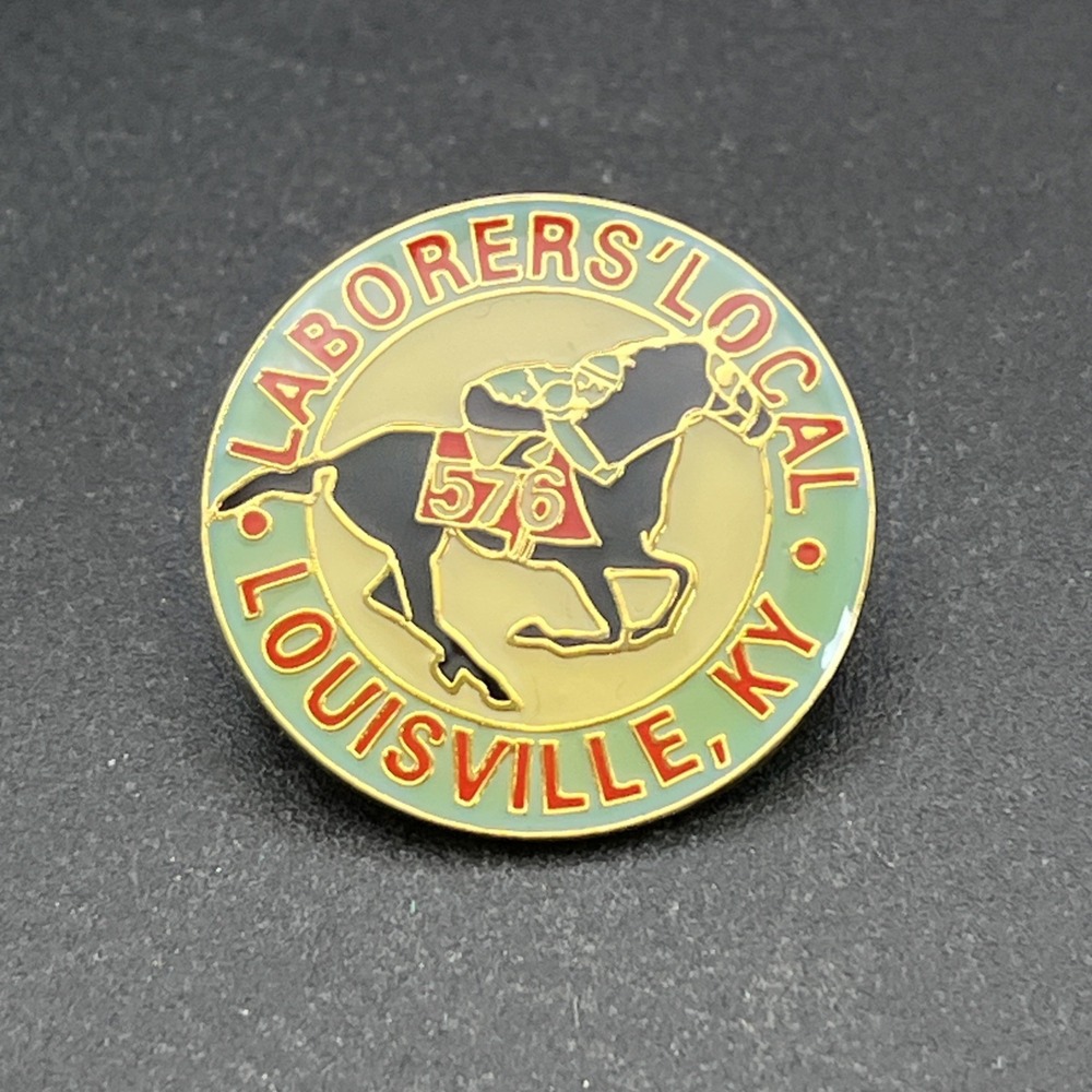 Laborers' Local 576 Louisville Kentucky Horse Racing Lapel Hat Pin
